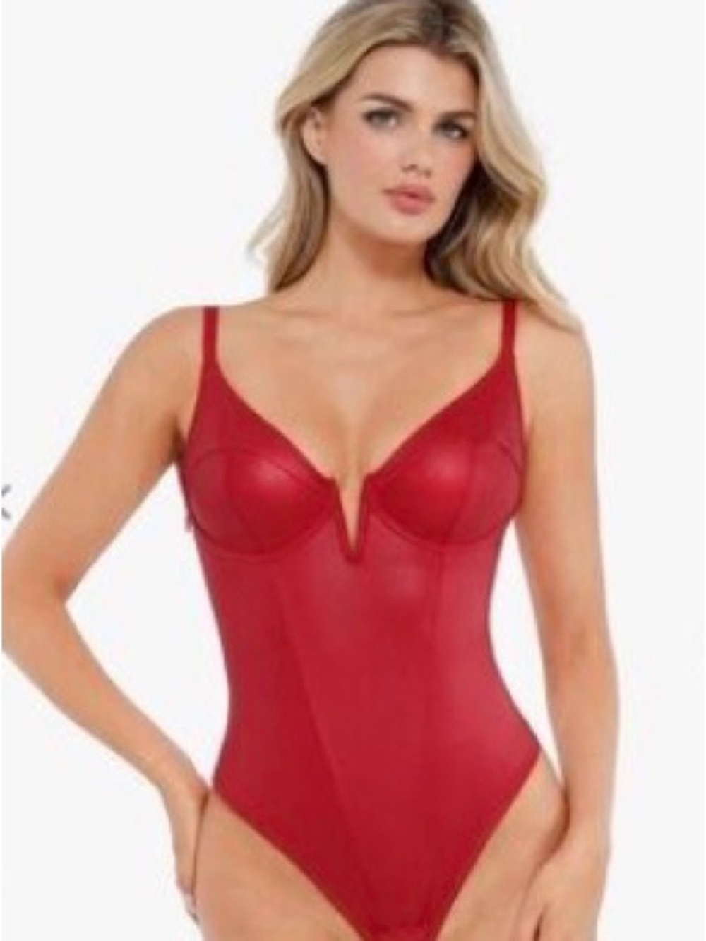 Popilush Red Underwire Bodysuit